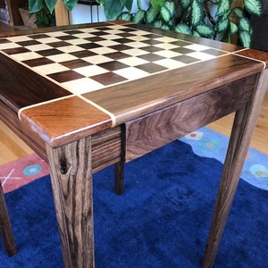 Black Walnut Chess Table image 7