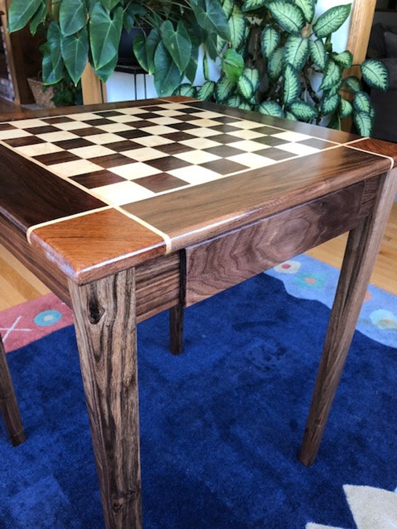 Black Walnut Chess Table image 7