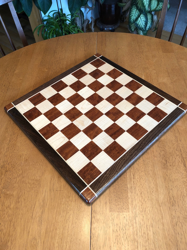 Black walnut, Cherry and maple chessboard image 4