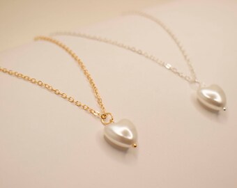 Sterling Silver Heart Lariat Coin Pearl Necklace NBJ357