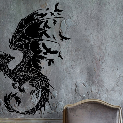Dragon Wall Decal Vinyl Sticker Decor for Children's Etsy