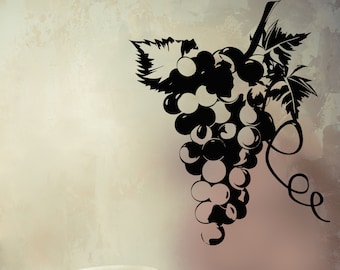 Kitchen wall art sticker decal menu border vines wine grapes Kitchen wall art sticker decal menu border vines wine grapes