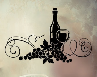 Wine Wall Decal - Etsy