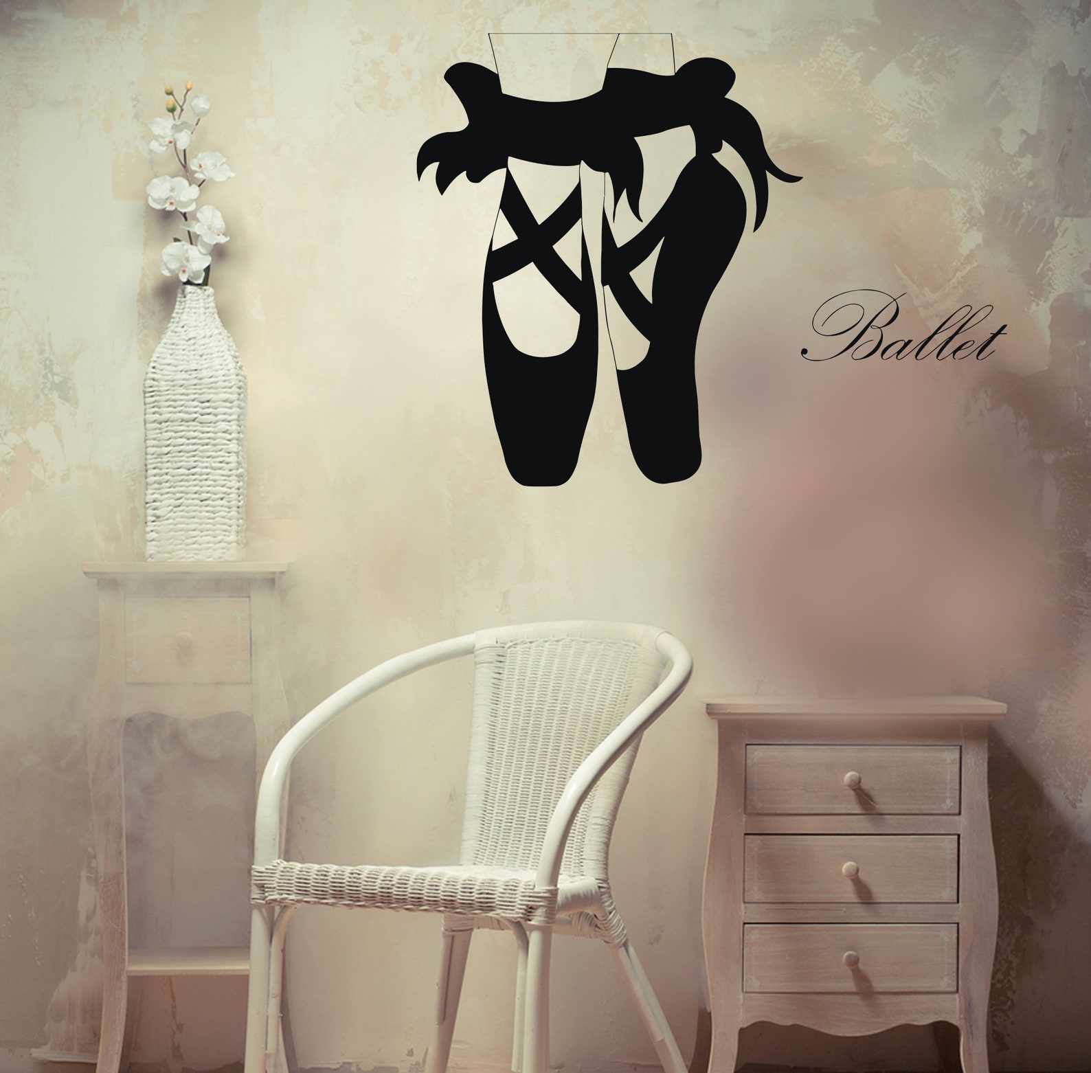 vinyl wall decal pointe shoes for dance ballet unique decal can296