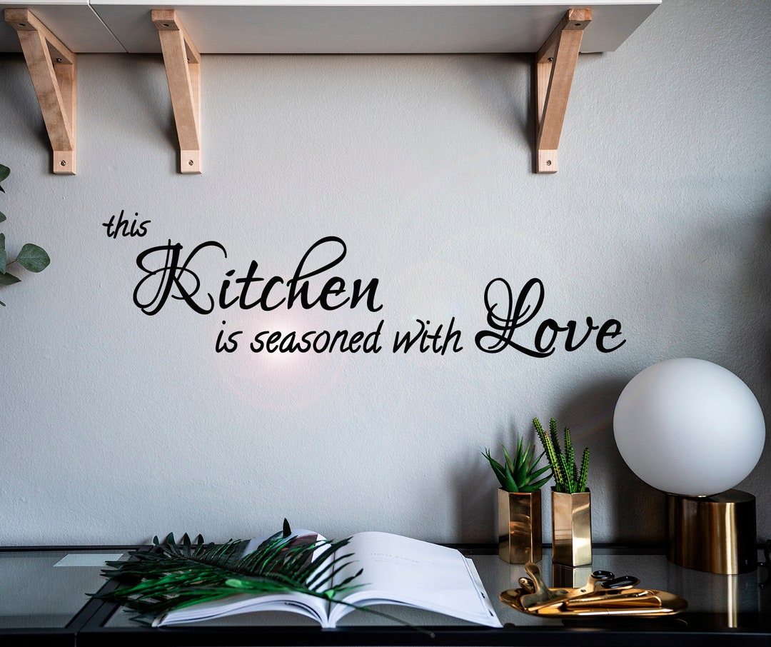 Vinyl Wall Decal Letter Kitchen the Seasoned With Love Cafe Etsy