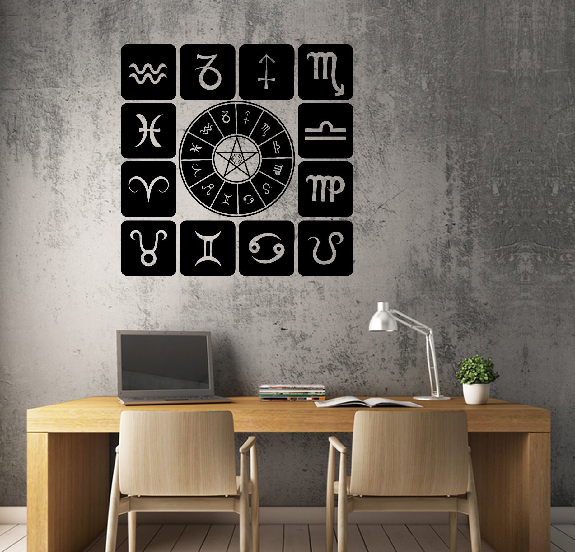 Vinyl Decal Zodiac Set Icons Astrological Studio Unique Wall Etsy UK