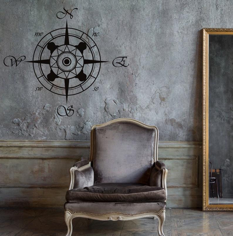 Wall Decal Compass North South East West Geography Best Er Vinyl Decor Caz1506