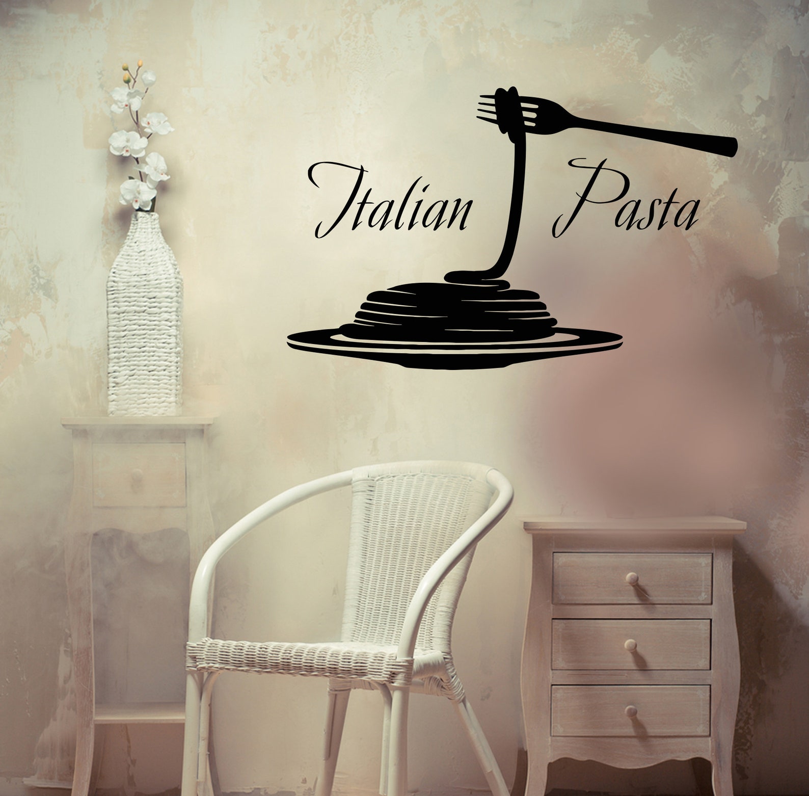 Wall Decal Italian Pasta Restaurant Italy Kitchen Best Seller Etsy
