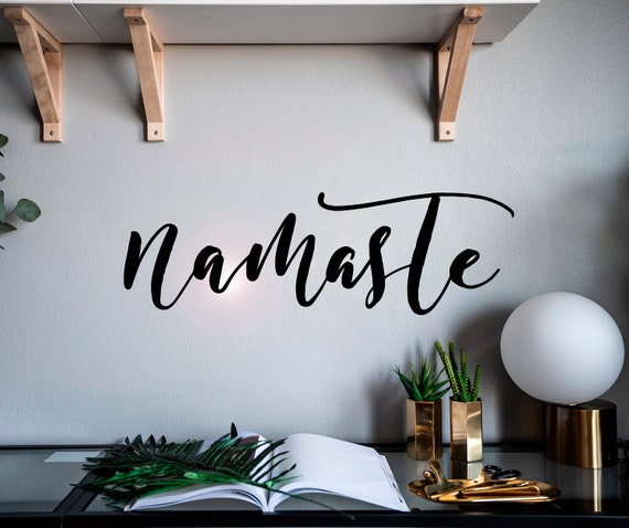 Namaste Buddhist Yoga Wall Sticker Home Quotes Inspirational Love MS015VC 
