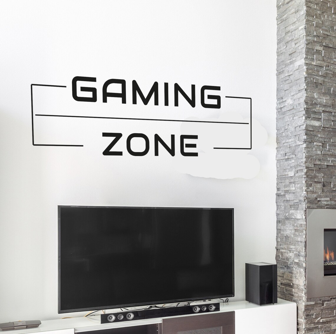 Vinyl Wall Decal Inspiring Gaming Zone Gamer Play Room Etsy