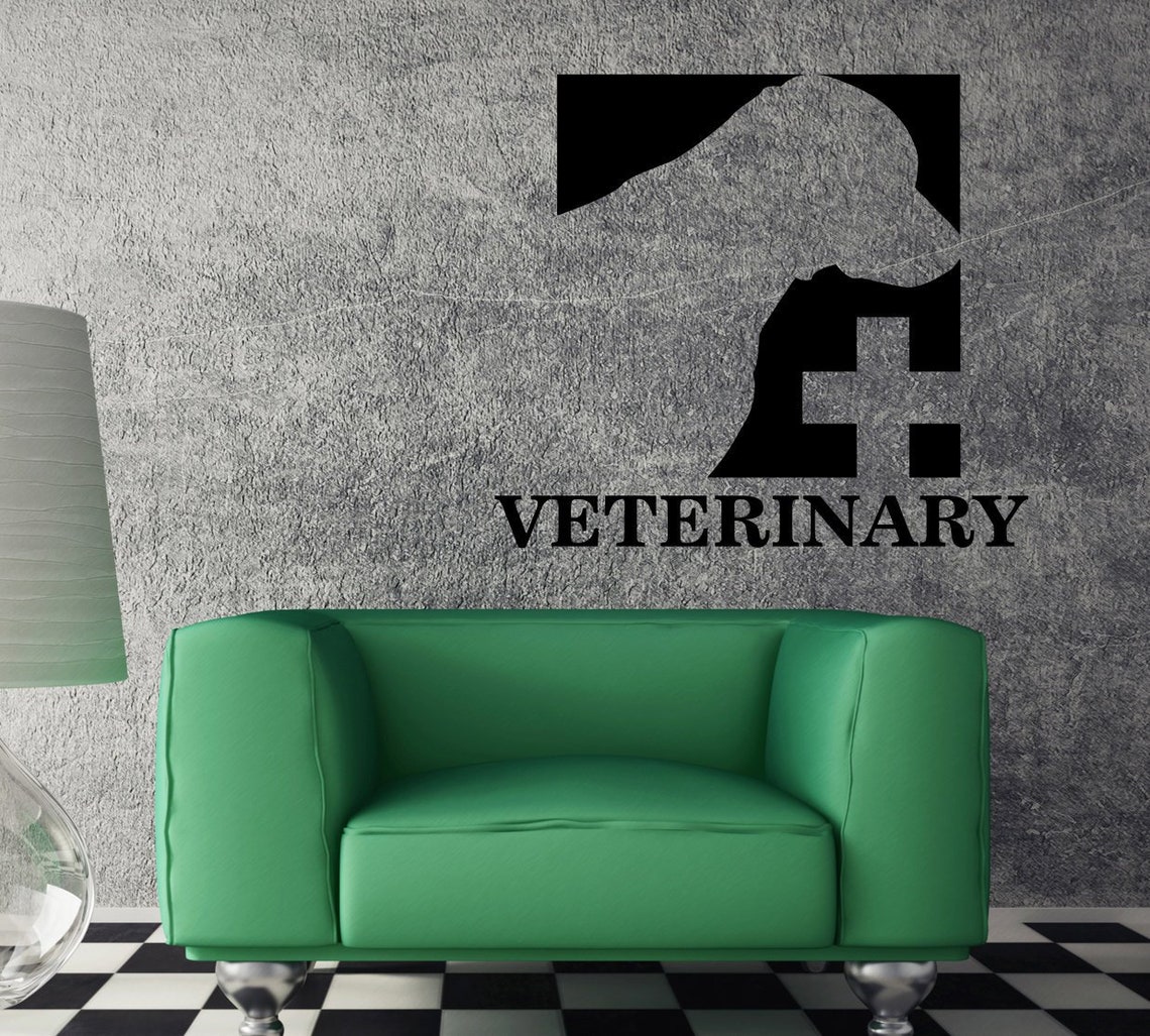 Vinyl Decal Signboard Logo for Veterinary Clinic Unique Wall Etsy
