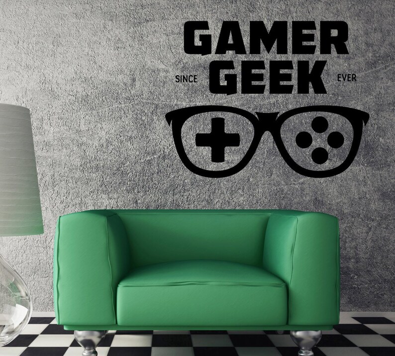 Vinyl Decal Game Words Cloud Gamer Since Geek Ever Unique Wall Decor caz4753