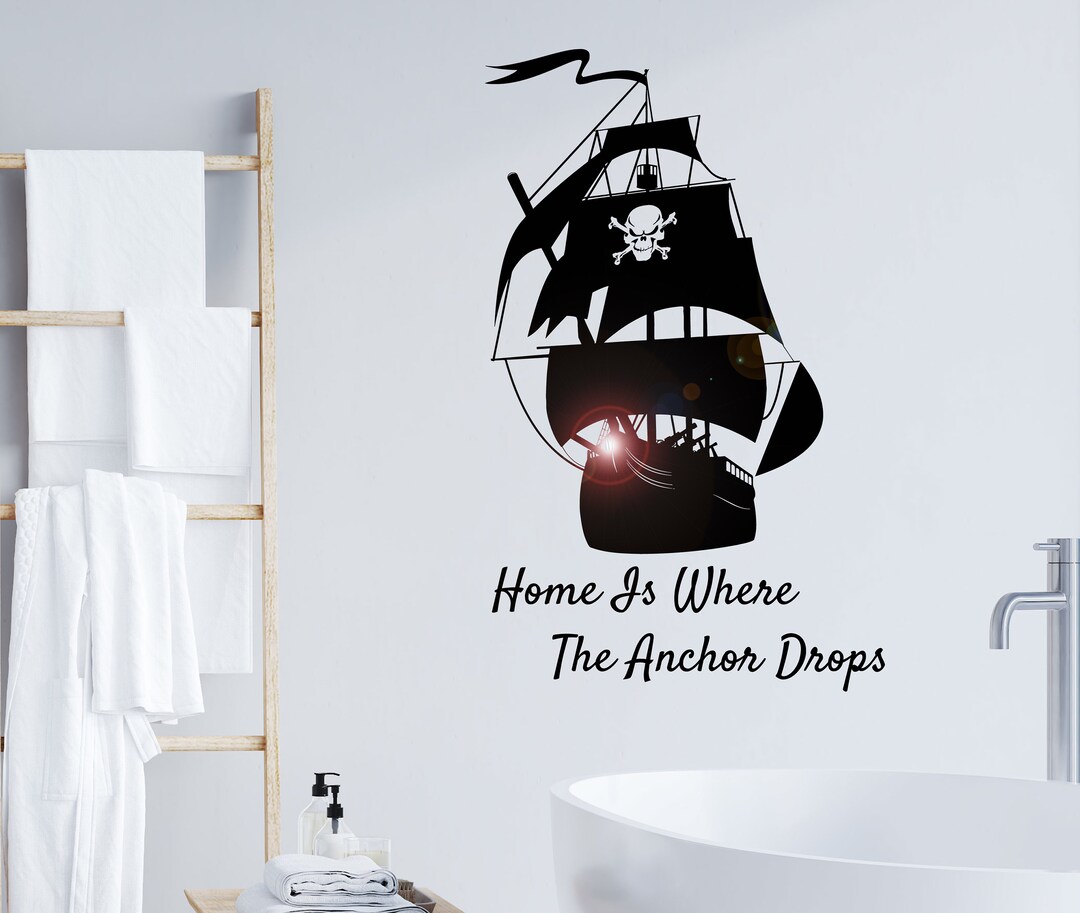 Wall Decal Pirate Ship Ocean Sea Marine Style Vinyl Decor - Etsy