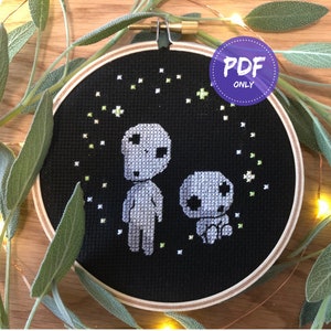 Kodama Forest Guardian PDF Cross Stitch Pattern