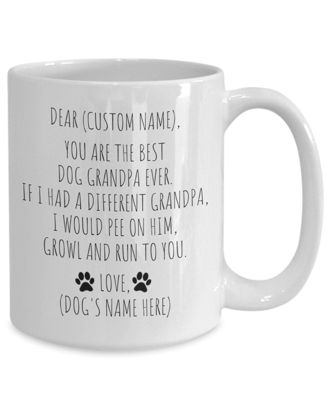Dog Grandpa Mug Dog Grandpa Gifts Dog Grandpa Best Dog Etsy