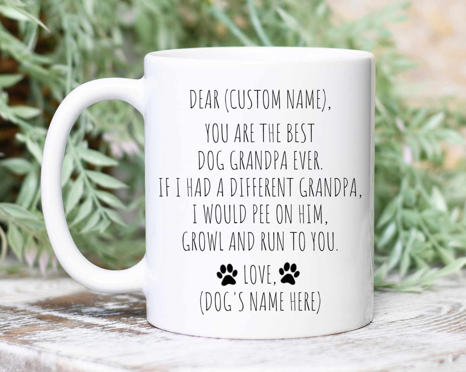 Dog Grandpa Mug Dog Grandpa Gifts Dog Grandpa Best Dog Etsy