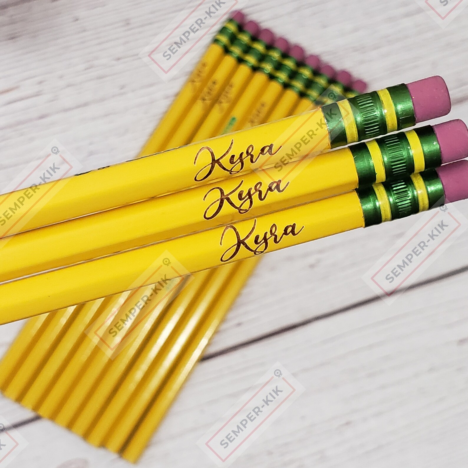 Personalized Engraved Pencils 12 Pack. Custom engraved Etsy