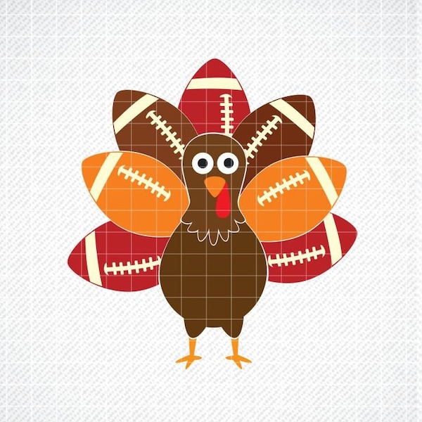 Thanksgiving Football Turkey, Football Turkey SVG, png, dxf, Boy, Turkey Football, Funny Thanksgiving Turkey, Cute Turkey Football