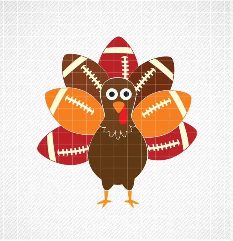 Thanksgiving Football Turkey Football Turkey SVG Png Dxf Etsy