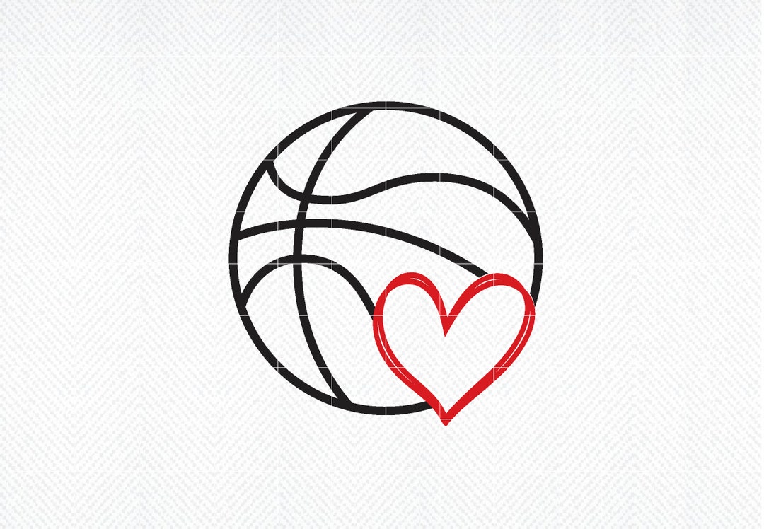 Basketball With Heart SVG, Basketball Heart Svg, Basketball Love Svg