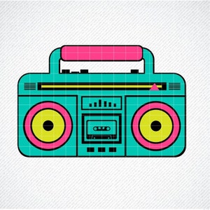 Boombox SVG , 80s svg, 90s svg, Retro Stereo SVG, retro Cut File, Cassette Player svg, Retro Radio SVG, Old School Boom Box, Retro Boombox