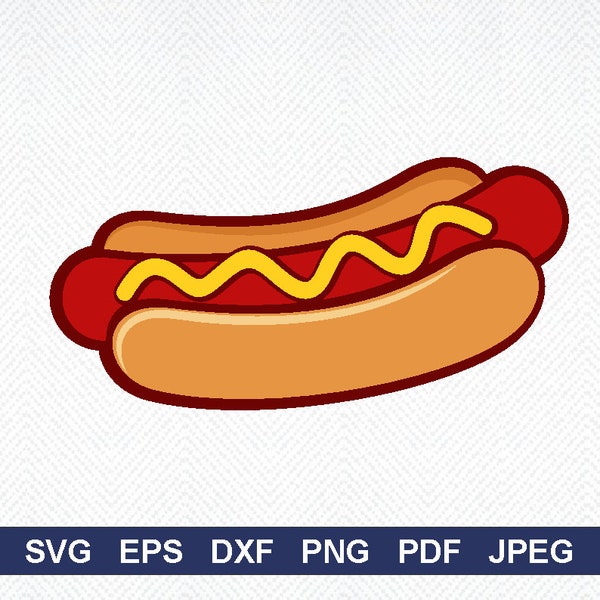 Hot Dog SVG, Hot Dog png, Hot dog Clip Art, Hot dog  Hotdog Cut File, Hot Dog Vector, Hot dog Clipart svg, Hotdog  svg