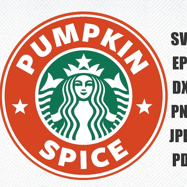 Pumpkin Spice Logo Svg, Starbucks Svg, Pumpkin, Fall Svg, Png, Cut File, Thanksgiving SVG, Printable, Digital Download Svg, Libby Cup Svg
