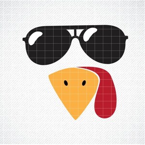 Turkey with Sunglasses SVG, png, Thanksgiving Turkey svg, Boy svg, Kids turkey svg, Cute turkey svg, Instant Download, svg, png, dxf, eps