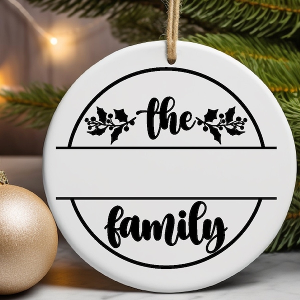 Christmas family name svg, christmas family sign svg, christmas tree family svg, Name Frame svg, family christmas svg, family ornament svg