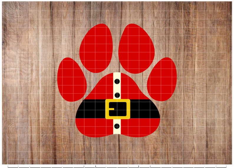 Santa Paw Print SVG Christmas Dog SVG Santa Paws SVG - Etsy