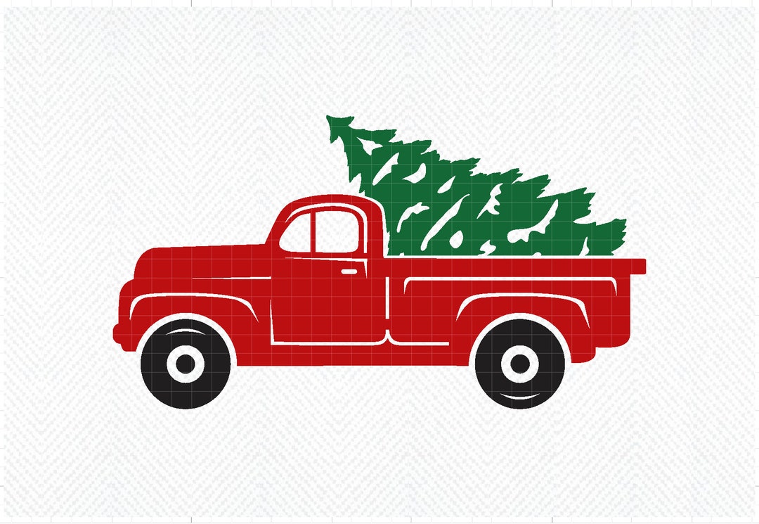 Christmas Truck SVG, Vintage Christmas Truck, Holiday SVG, Christmas