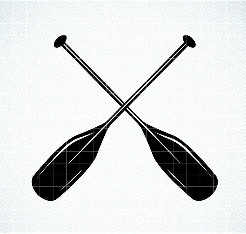 Rowing Oars Outline