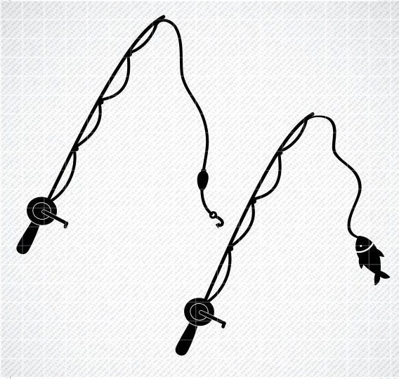 Fishing Pole SVG Fishing Rod SVG Fishing SVG Fishing Pole Etsy