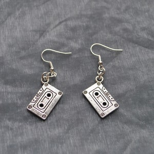 Cassette Tape Earrings // Music Earrings // Mix Tape // 80s // C60 C90