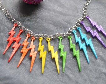 Collar de rayo arco iris // Collar de rayo // Collar de arco iris // Collar de rayo // LGBT