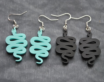 Pendientes de serpiente // Pendientes de serpiente // Pendientes de serpiente enrolladas // Pendientes Medusa