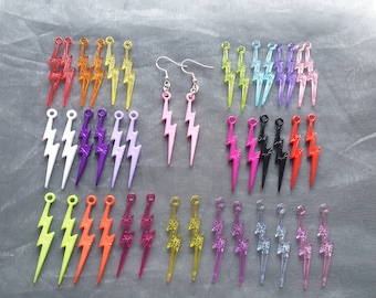 Lightning Bolt Earrings  // Thunder Bolt Earrings // Punk // Kawaii