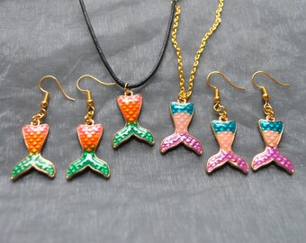 Mermaid Tail Earrings // Nautical Earrings // Mermaid Jewellery // Sea life