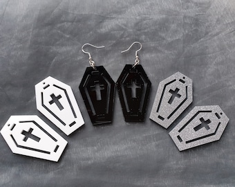 Coffin Earrings // Grave Earrings // Goth // Halloween