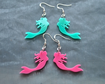 Pendientes de sirena // Pendientes náuticos // Joyería de sirena // Vida marina //
