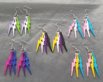Pendientes de rayo de orgullo // Pendientes de rayo // No binario // Bisexual // LGBT // Orgullo trans // Pansexual // Género queer