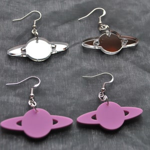 Planet Earrings // Saturn Earrings // Space Earrings  // Galaxy Earrings
