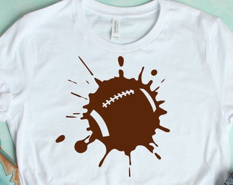 Paint Splash Football SVG, Football Mom Shirt Design (Digital Download)