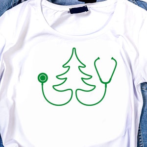 Nurse life SVG, Christmas svg, nurse svg, stethoscope svg, nursing svg, christmas tree svg, christmas shirt svg, doctor svg, hospital svg