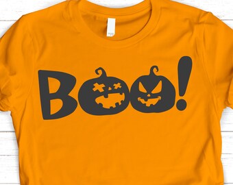 Boo Kürbis Gesicht SVG, Halloween Clipart (Digitale Datei)