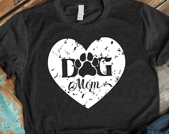 Dog mom svg, DXF, SVG, digital download, dog svg, paw svg, paw print svg, dog mom shirt, dog lover svg, dog paw svg, distressed svg, heart