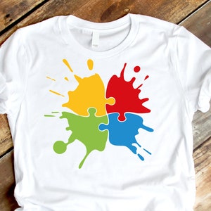 Autism svg, SVG, PDF, DXF, puzzle svg, autism awareness svg, puzzle mom svg, splash svg, puzzle piece svg, autism puzzle svg, autism mom svg