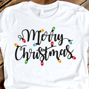 Feliz Natal SVG, EPS, DXF, natal svg, luzes de natal svg, camisa de natal svg, clipart de natal, férias svg, arquivos svg de natal