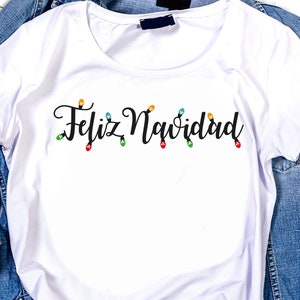 Feliz Navidad svg, Merry Christmas SVG, DXF, christmas svg, Christmas lights svg, navidad svg, spanish svg, holiday svg, christmas shirt svg