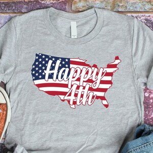 Happy 4th svg, SVG, DXF, patriotic svg, 4th of july svg, svg files for cricut, american flag svg, fourth of july svg, flag svg, july 4th svg